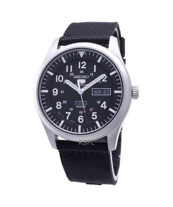 Refurbished Seiko Black Dial Automatic Sports SNZG15J1 Men's Watch