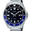 Refurbished Casio Standard Analog Stainless Steel Black Dial Quartz MDV-107D-1A2 200M Men's Watch