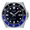 Refurbished Casio Standard Analog Stainless Steel Black Dial Quartz MDV-107D-1A2 200M Men's Watch