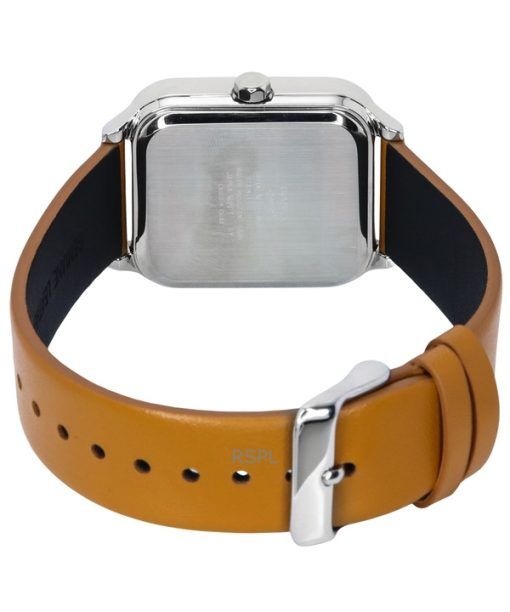 Refurbished Casio Standard Analog Moon Phase Leather Strap Black Dial Quartz MTP-M305L-1A Men's Watch