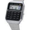 Refurbished Casio Vintage Digital Calculator Stainless Steel Quartz CA-500WE-1A Men's Watch