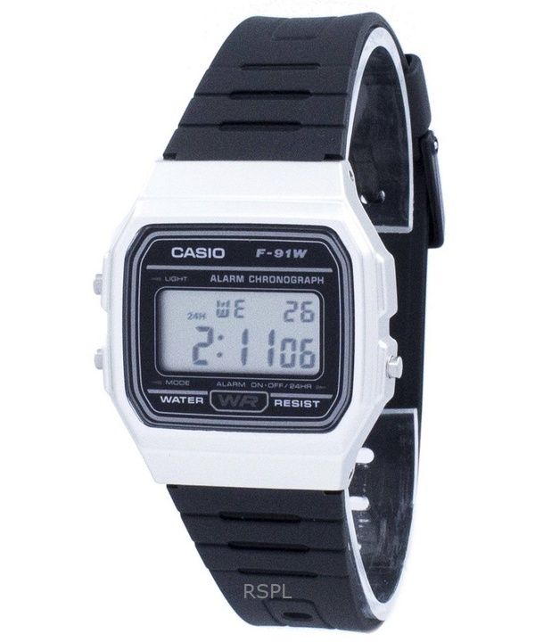 Refurbished Casio Vintage Digital Resin Strap Quartz F-91WM-7A Unisex Watch