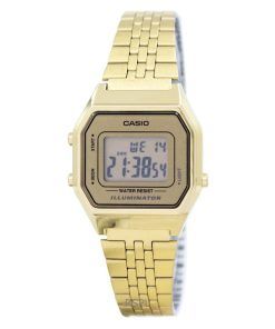 Refurbished Casio Digital Stainless Steel Quartz LA680WGA-9DF Women's Watch