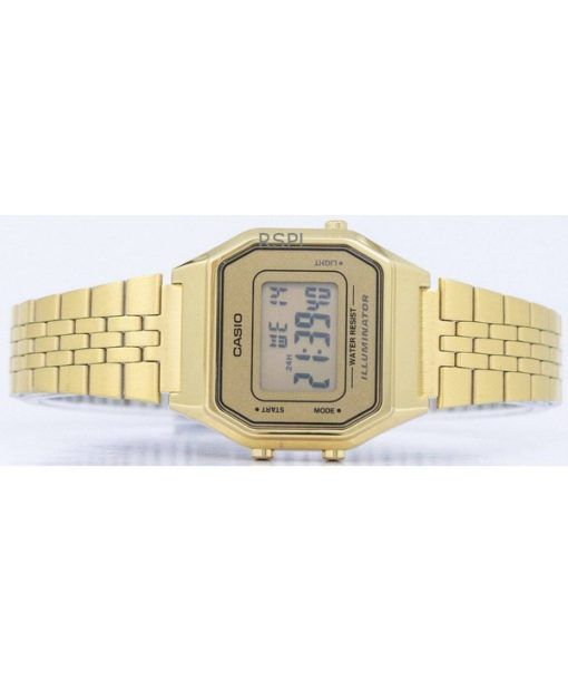 Refurbished Casio Digital Stainless Steel Quartz LA680WGA-9DF Women's Watch