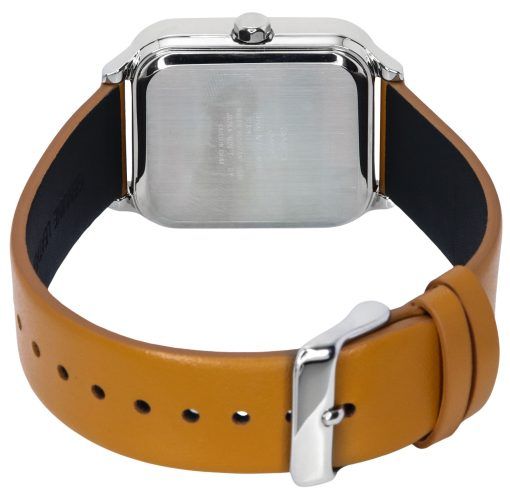 Refurbished Casio Standard Analog Moon Phase Leather Strap Black Dial Quartz MTP-M305L-1A Men's Watch