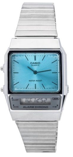 Refurbished Casio Vintage Analog Digital Stainless Steel Bracelet Quartz AQ-800EC-2A Unisex Watch