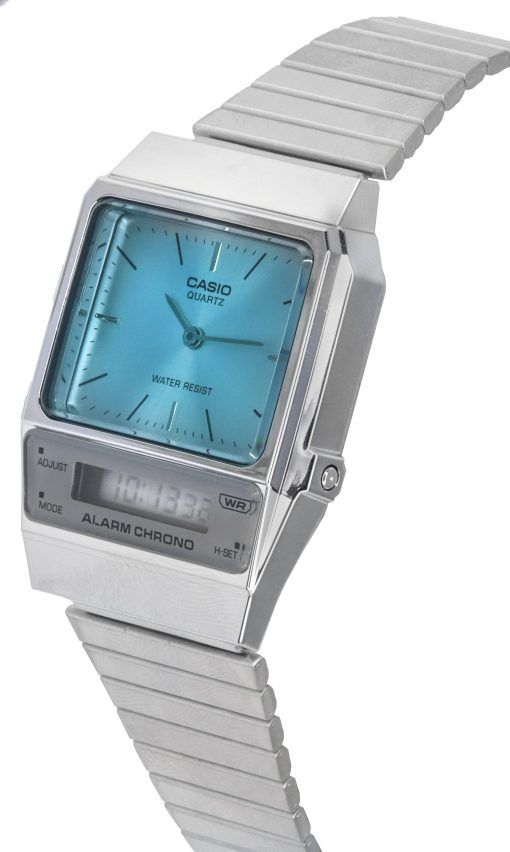 Refurbished Casio Vintage Analog Digital Stainless Steel Bracelet Quartz AQ-800EC-2A Unisex Watch