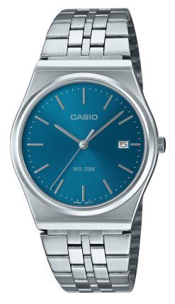 Refurbished Casio Standard Analog Stainless Steel Blue Dial Quartz MTP-B145D-2A2 Men's Watch