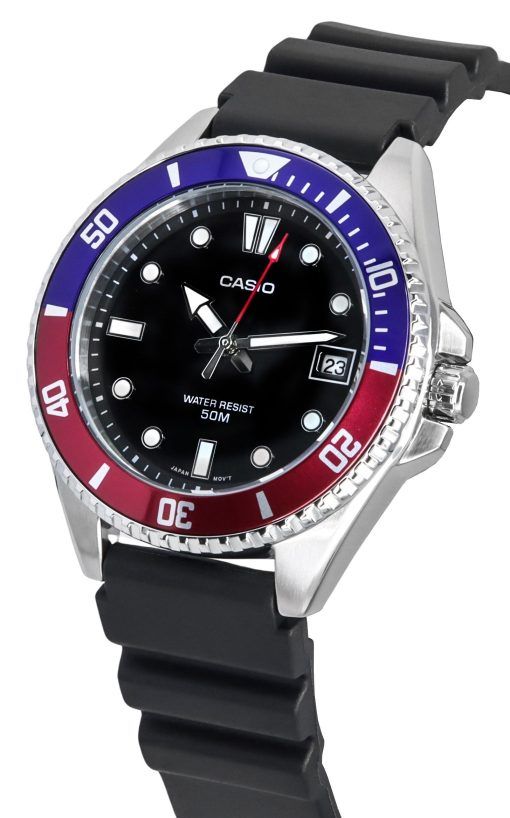 Refurbished Casio Standard Analog Resin Strap Black Dial Quartz MDV-10-1A2 Men's Watch