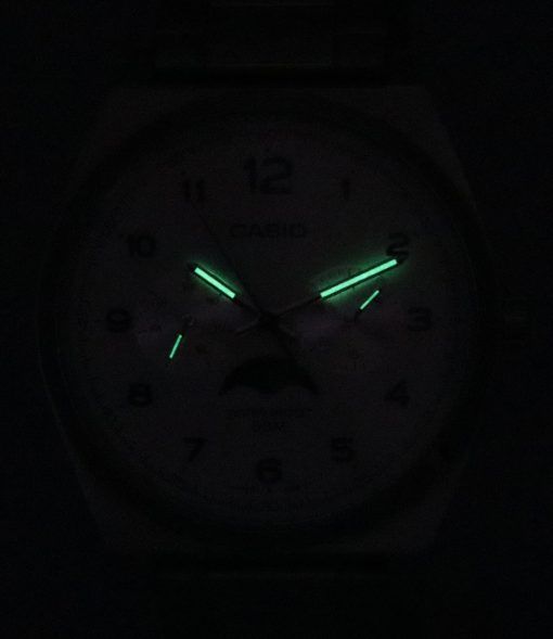 Refurbished Casio Standard Analog Moon Phase White Dial Quartz MTP-M300D-7A Men's Watch