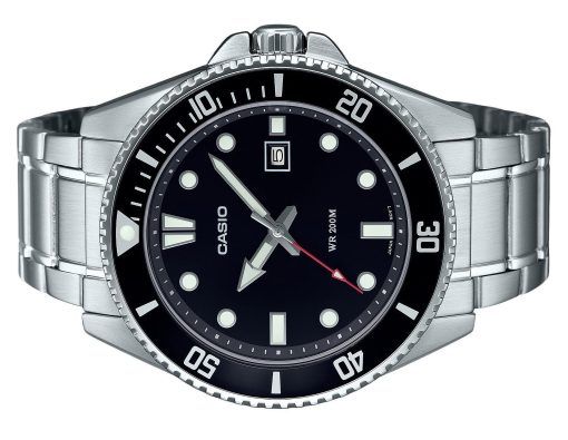 Refurbished Casio Standard Analog Stainless Steel Black Dial Quartz MDV-107D-1A1 200M Men's Watch