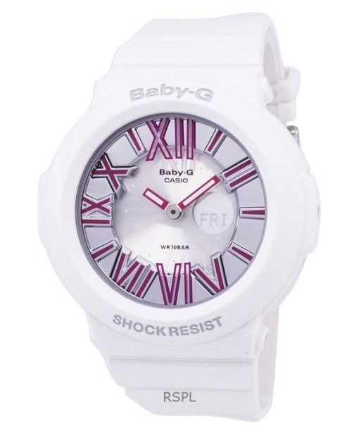 Refurbished Casio Baby-G Analog Digital Neon Illuminator Quartz BGA-160-7B2DR Women's Watch