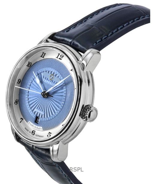 Zeppelin Friedrichshafen Leather Strap Blue Dial Automatic 85563 Women's Watch