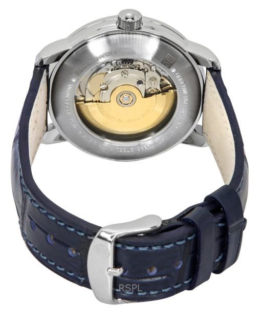 Zeppelin Friedrichshafen Leather Strap Blue Dial Automatic 85563 Women's Watch