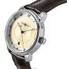 Zeppelin Friedrichshafen Leather Strap Gold Tone Dial Automatic 85565 Men's Watch
