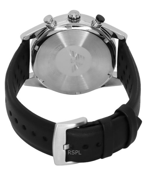 Emporio Armani Chronograph Leather Strap Black Dial Quartz AR11635 Mens Watch