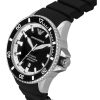 Emporio Armani Sea Explorer Silicone Strap Black Dial Automatic Divers AR60078 200M Mens Watch