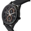 Armani Exchange Leather Strap Multifunction Black Dial Quartz AX1886 Mens Watch