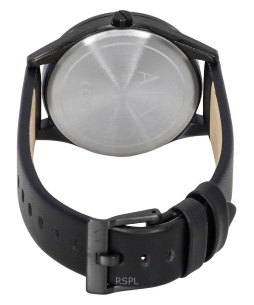 Armani Exchange Leather Strap Multifunction Black Dial Quartz AX1886 Mens Watch