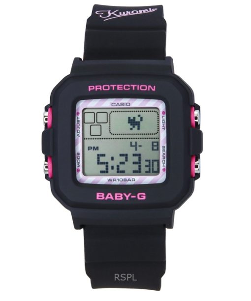 Casio Baby-G Digital Kuromi Collaboration Resin Strap Quartz BGD-10KKM-1 100M Womens Watch With Special Holder