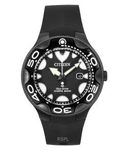 Citizen Promaster Eco-Drive Orca Polyurethane Strap Black Dial Divers BN0235-01E 200M Mens Watch
