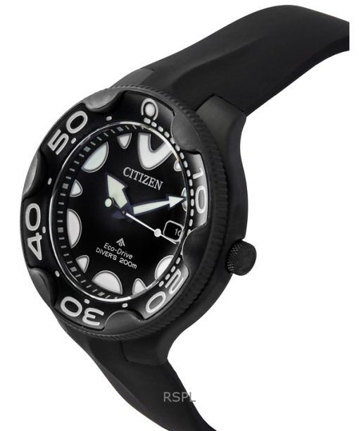 Citizen Promaster Eco-Drive Orca Polyurethane Strap Black Dial Divers BN0235-01E 200M Mens Watch