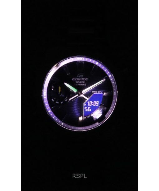 Casio Edifice Analog Digital Smartphone Link Blue Dial Tough Solar ECB-S10D-2A 100M Mens Watch