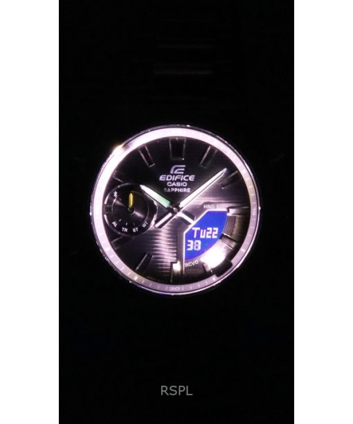 Casio Edifice Analog Digital Smartphone Link Stainless Steel Grey Dial Quartz ECB-S10D-8A 100M Mens Watch