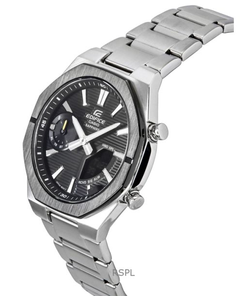 Casio Edifice Analog Digital Smartphone Link Stainless Steel Black Dial Quartz ECB-S10DB-1A 100M Mens Watch