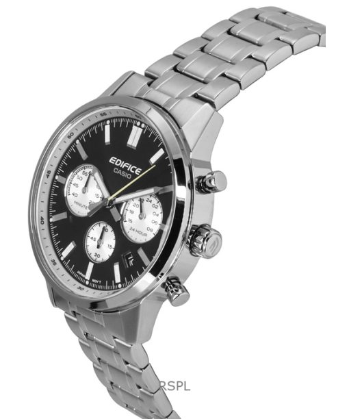 Casio Edifice Analog Chronograph Stainless Steel Black Dial Quartz EFR-575D-1A 100M Mens Watch