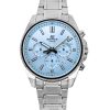 Casio Edifice Analog Standard Chronograph Light Blue Dial Quartz EFV-650D-2BV 100M Mens Watch