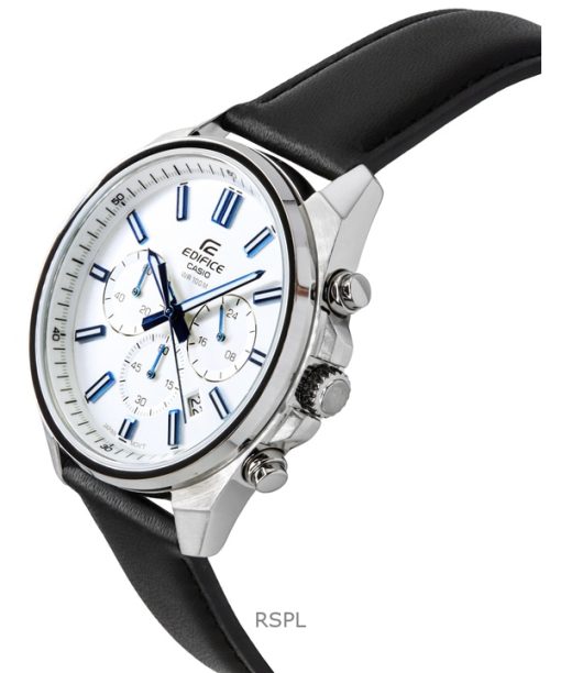 Casio Edifice Analog Standard Chronograph White Dial Quartz EFV-650L-7AV 100M Mens Watch