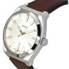 Fossil Everett Leather Strap Cream Dial Quartz FS6071 Mens Watch