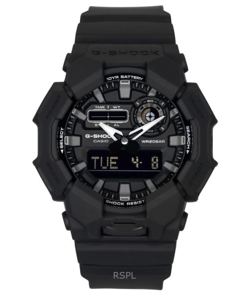Casio G-Shock Analog Digital Bio-Based Resin Strap Black Dial Quartz GA-010-1A1 200M Mens Watch