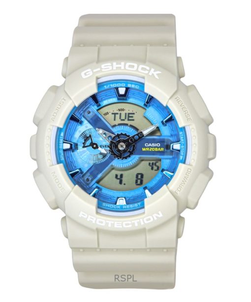 Casio G-Shock Analog Digital Bio-Based Resin Blue Dial Quartz GA-110AS-5A 200M Mens Watch