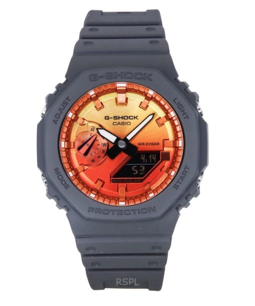 Casio G-Shock Analog Digital Bio-Based Resin Strap Multicolor Dial Quartz GA-2100FL-8A 200M Mens Watch