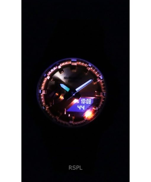 Casio G-Shock Analog Digital Bio-Based Resin Strap Multicolor Dial Quartz GA-2100FL-8A 200M Mens Watch