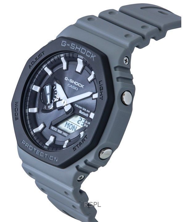 Casio G-Shock Analog Digital Smartphone Link Bio-Based Resin Strap Grey Dial Tough Solar GA-B2100LUU-8A 200M Mens Watch