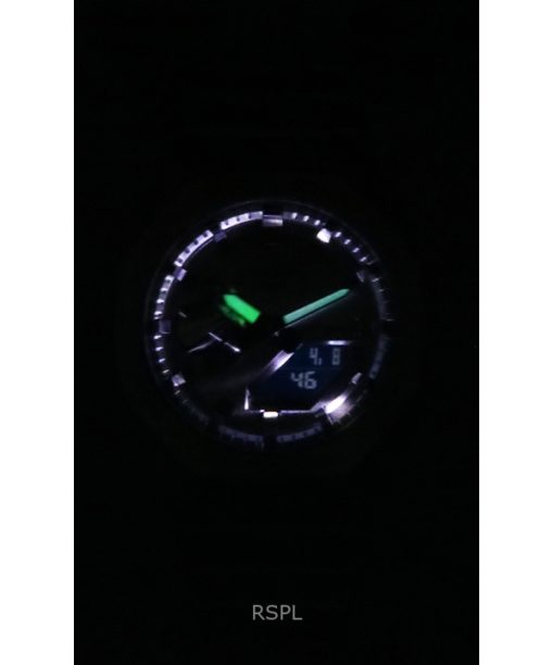 Casio G-Shock G-Steel Fine Metallic Tough Silicone Strap Grey Dial Quartz GM-2100YM-8A 200M Mens Watch