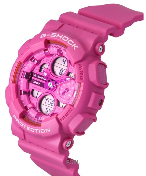 Casio G-Shock Analog Digital Bio-Based Resin Pink Dial Quartz GMA-S140PP-4A 200M Womens Watch