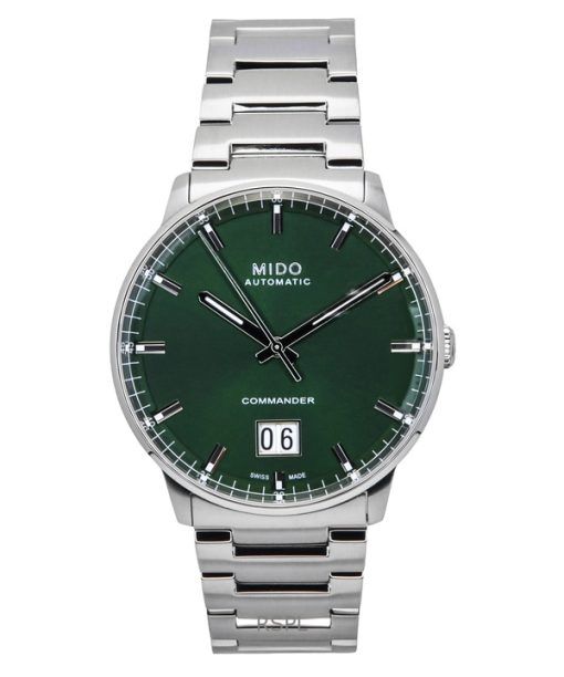 Mido Commander Big Date Stainless Steel Green Dial Automatic M021.626.11.091.00 Men's Watch