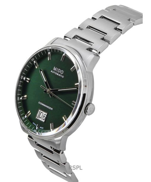 Mido Commander Big Date Stainless Steel Green Dial Automatic M021.626.11.091.00 Men's Watch