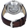 Fossil Heritage Brown Leather Strap Cream Skeleton Dial Automatic ME3264 Mens Watch