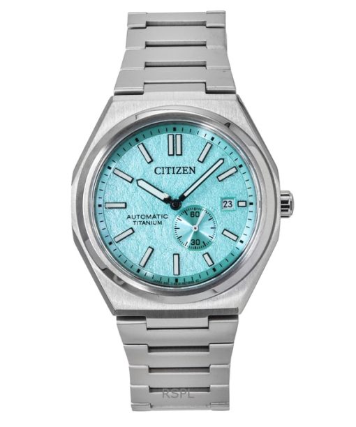 Citizen Zenshin Super Titanium Light Blue Dial Automatic NJ0180-80M 100M Mens Watch