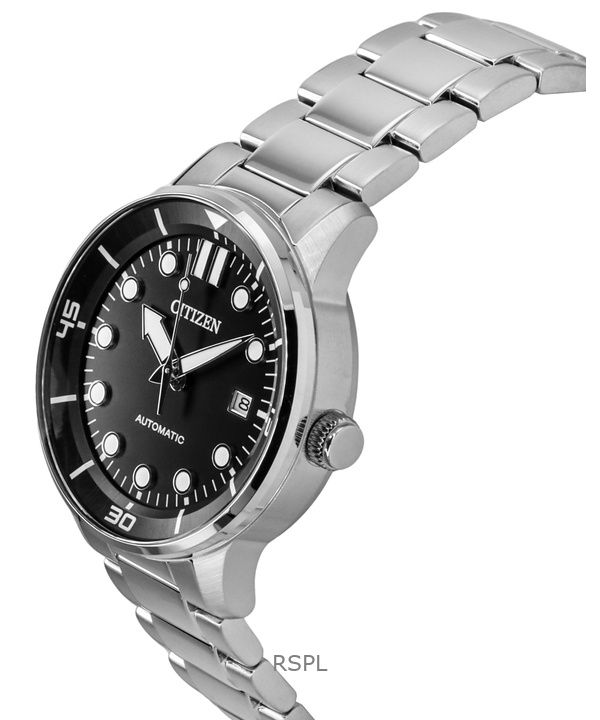 Citizen Stainless Steel Black Dial Automatic NJ0191-83E 100M Mens Watch