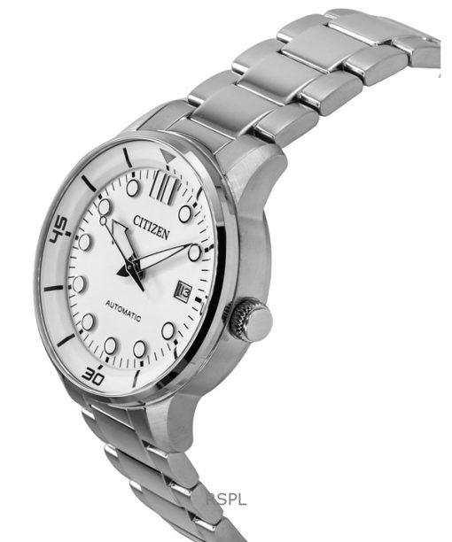 Citizen Automatic Stainless Steel White Dial NJ0191-83L 100M Mens Watch
