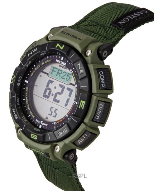 Casio Pro Trek Climber Line Digital Cloth Strap Solar PRG-340B-3 100M Mens Watch