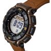 Casio Pro Trek Climber Line Digital Leather Strap Solar PRG-340L-5 100M Mens Watch