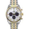 Orient Contemporary Chronograph Two Tone Stainless Steel White Dial Quartz RA-TX0302S Mens Watch