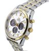 Orient Contemporary Chronograph Two Tone Stainless Steel White Dial Quartz RA-TX0302S Mens Watch